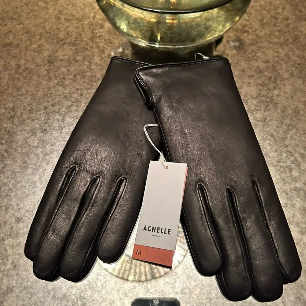 Agnelle Rabbit and Lambskin Gloves NWT